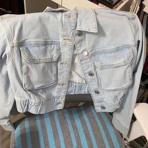 Cropped jean jacket